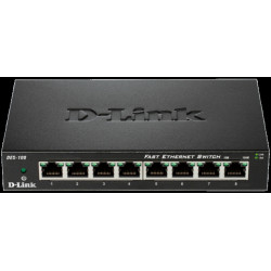 D-Link DES-108 kovový 8-port 10/100 Desktop Switch