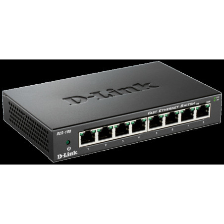 D-Link DES-108 kovový 8-port 10/100 Desktop Switch