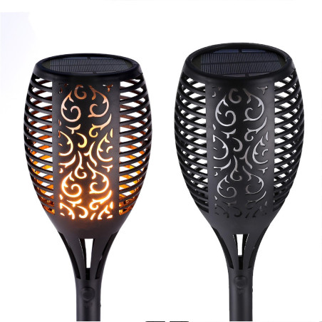 Solárna záhradná lampa Forever Pochodeň, 1500 mAh, IP65 čierna