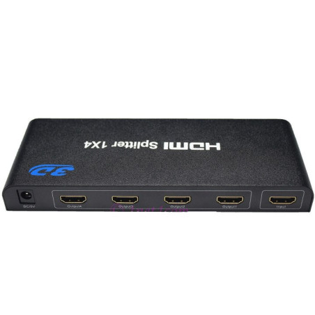 HDMI 1.4a splitter 1-4 portov kovový, 3D, FullHD