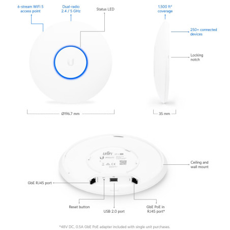 Ubiquiti UAP-AC-PRO - UniFi AP AC PRO 2,4 GHz/5 GHz