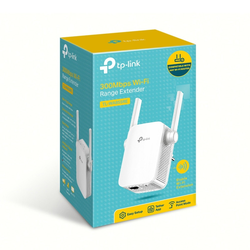 TP-Link TL-WA855RE 300Mb/s Wifi N Range Extender/AP, 1x10/100 RJ45, power schedule