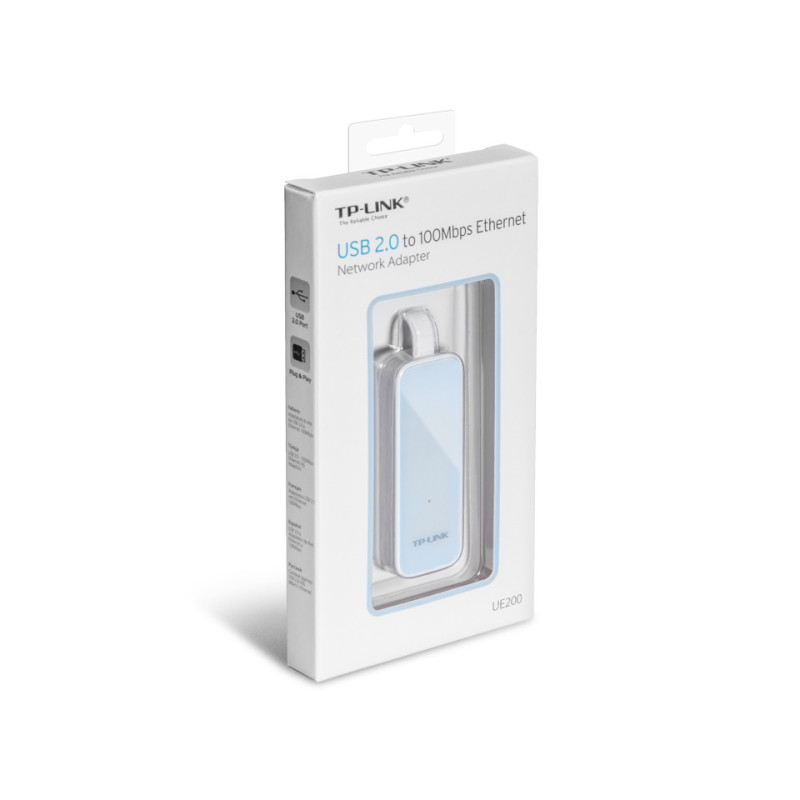 TP-Link UE200 USB 2.0 ethernetový sieťový adaptér s rýchlosťou až 100Mbit/s