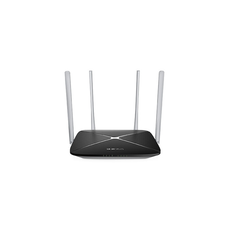 Mercusys AC12 1200Mb/s WiFi AC router, 5x10/100 RJ45, 4x anténa
