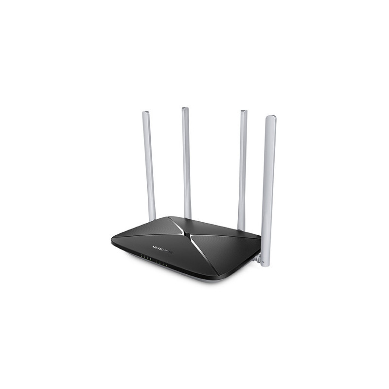 Mercusys AC12 1200Mb/s WiFi AC router, 5x10/100 RJ45, 4x anténa