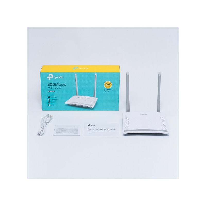 TP-Link TL-WR820N 300Mb/s Wireless N Router, 3x10/100 RJ45, rodičovská kontrola, 2x5dBi anténa