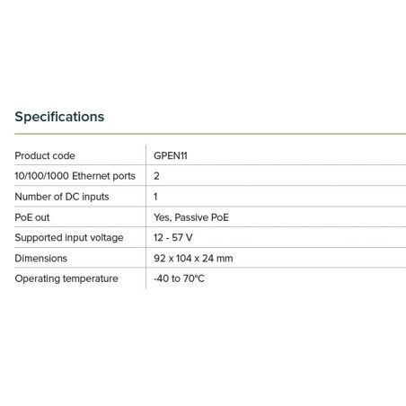 Mikrotik GPEN11 Nástenný gigabitový PoE injektor
