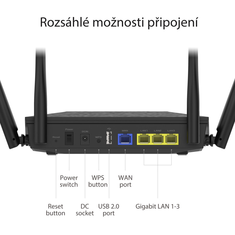 ASUS RT-AX53U (AX1800) WiFi 6 Extendable Router, 4G/5G Router replacement, AiMesh