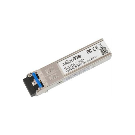 MikroTik SFP modul S-31DLC20D, SM, 20km, 1.25G, 2x LC