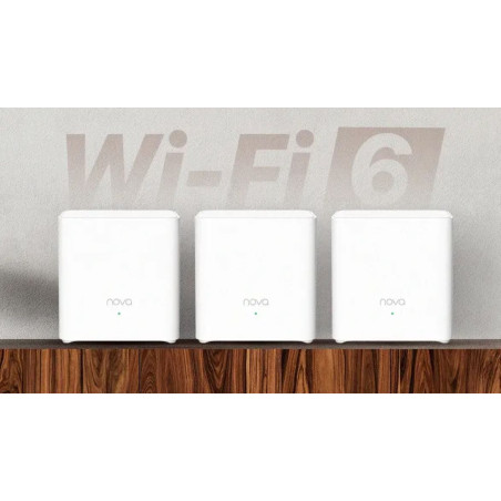 Tenda Nova EX3 (3-pack) WiFi6 AX1500 Mesh Gigabit systém, 6xGLAN/GWAN, WPA3, VPN, SMART CZ aplikácie