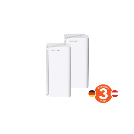 Tenda Nova MX21 Pro (2-pack) WiFi6E AXE5700 Mesh Gigabit systém, 6x GLAN/GWAN, WPA3, VPN, CZ app