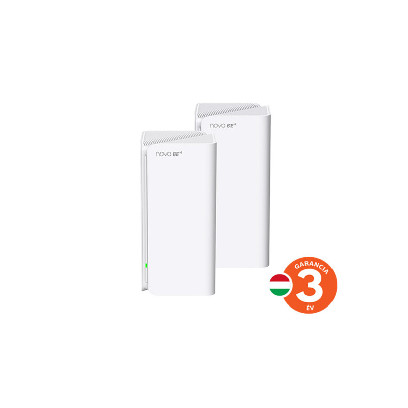 Tenda Nova MX21 Pro (2-pack) WiFi6E AXE5700 Mesh Gigabit systém, 6x GLAN/GWAN, WPA3, VPN, CZ app