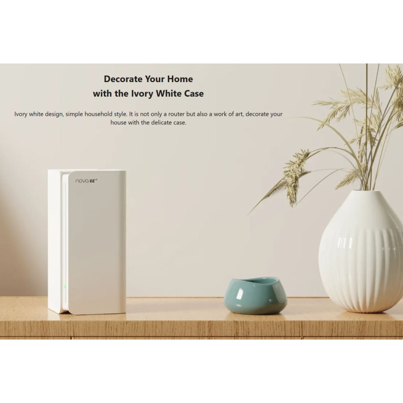 Tenda Nova MX21 Pro (3-pack) WiFi6E AXE5700 Mesh Gigabit systém, 9x GLAN/GWAN, WPA3, VPN, CZ app