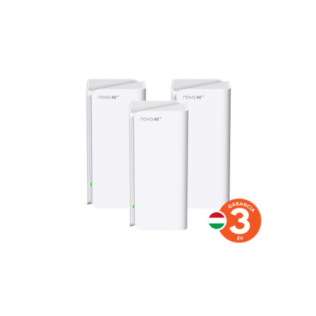 Tenda Nova MX21 Pro (3-pack) WiFi6E AXE5700 Mesh Gigabit systém, 9x GLAN/GWAN, WPA3, VPN, CZ app
