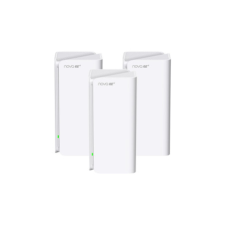 Tenda Nova MX21 Pro (3-pack) WiFi6E AXE5700 Mesh Gigabit systém, 9x GLAN/GWAN, WPA3, VPN, CZ app