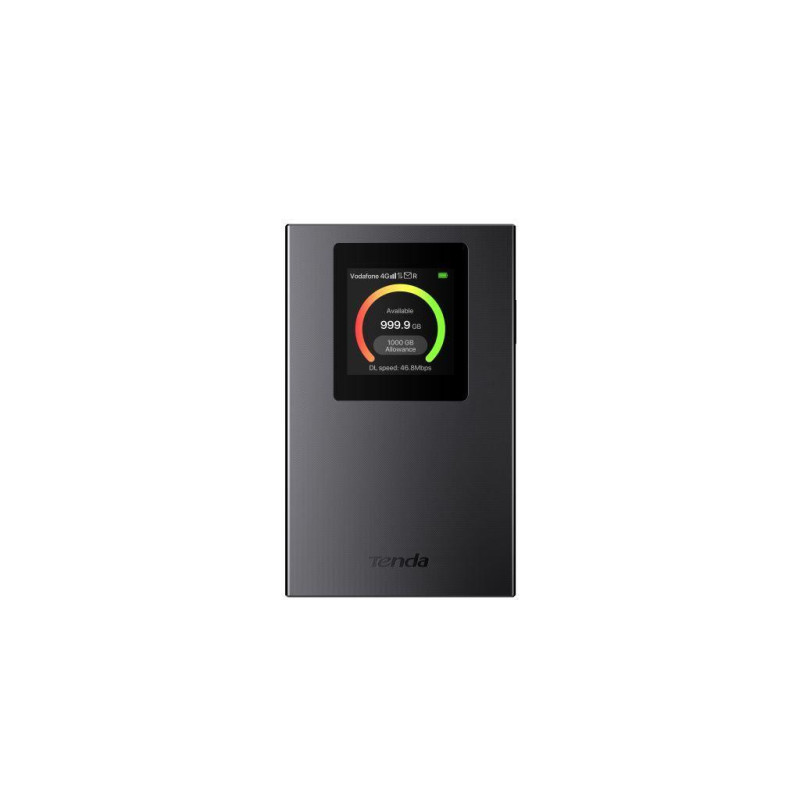 Tenda 4G185v4 4G LTE Mobile AX300 Wi-Fi 6 batérie modem router, LCD, WPA3, USB-C