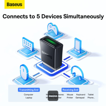 Baseus bezdrôtový bluetooth adaptér BA07 čierny