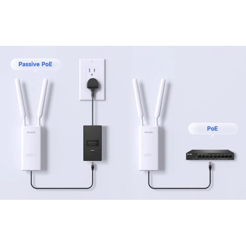 Tenda OAP1200 Outdoor Wi-Fi AP AC1200, Gigabit LAN, IP65, VLAN, 802.11k/v/r, aktívny aj pasívny PoE