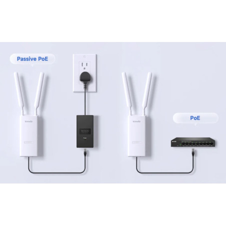 Tenda OAP1200 Outdoor Wi-Fi AP AC1200, Gigabit LAN, IP65, VLAN, 802.11k/v/r, aktívny aj pasívny PoE