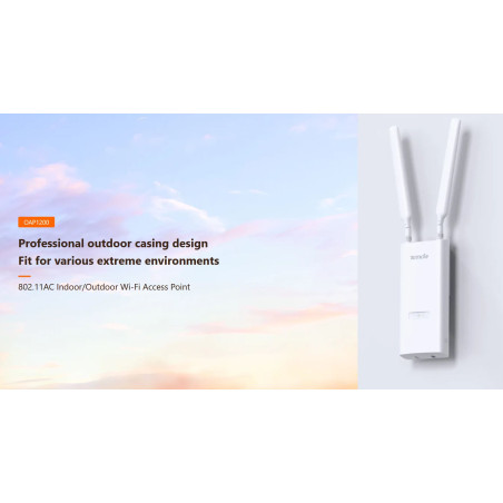 Tenda OAP1200 Outdoor Wi-Fi AP AC1200, Gigabit LAN, IP65, VLAN, 802.11k/v/r, aktívny aj pasívny PoE