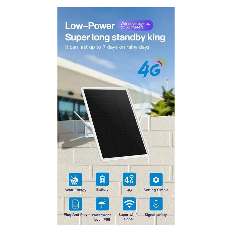 Solárny router Viking R09 4G/solárne napájanie/WiFi až pre 8 zariadení/download - 15Mbps