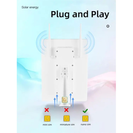 Solárny router Viking R09 4G/solárne napájanie/WiFi až pre 8 zariadení/download - 15Mbps