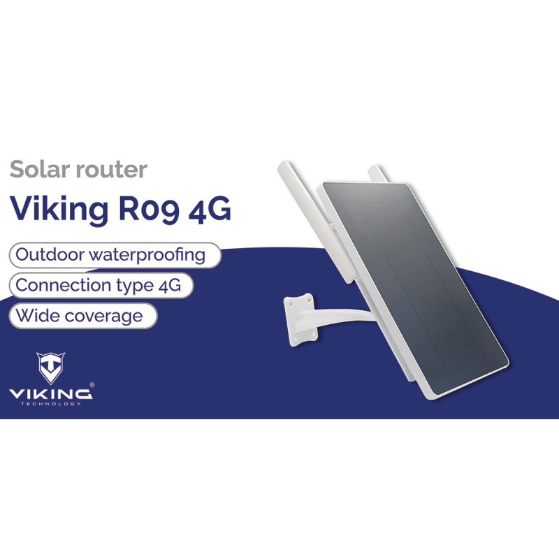 Solárny router Viking R09 4G/solárne napájanie/WiFi až pre 8 zariadení/download - 15Mbps