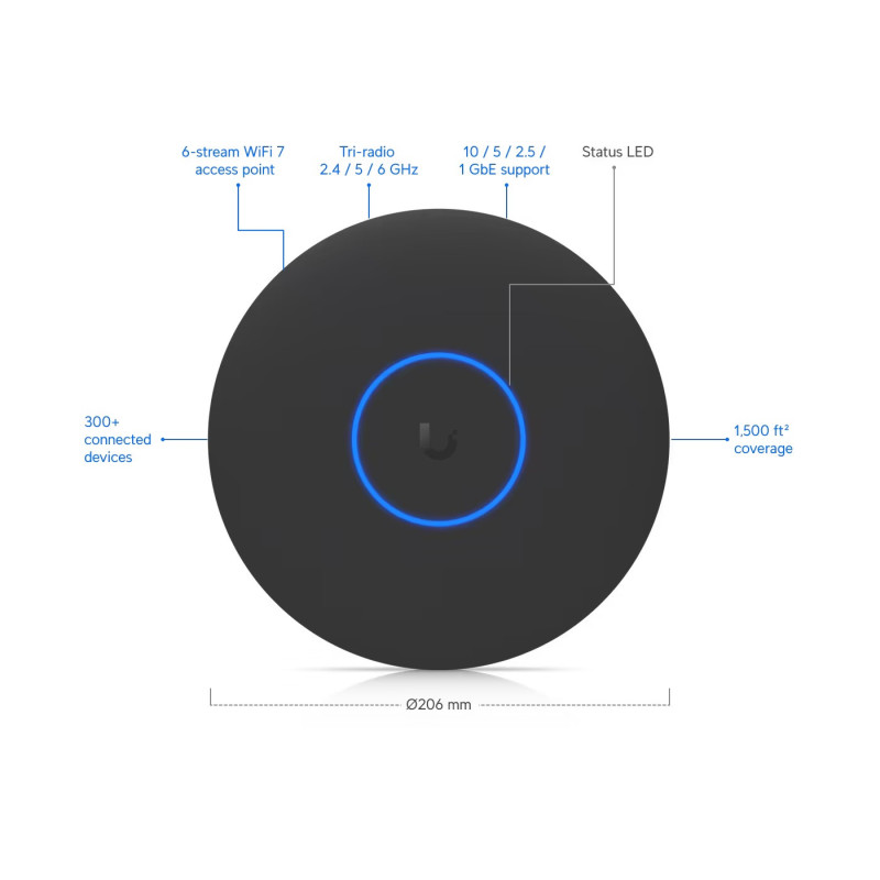 Ubiquiti U7-Pro-XG-B, UniFi AP U7 Pro XG, čierna