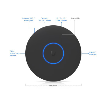 Ubiquiti U7-Pro-XG-B, UniFi AP U7 Pro XG, čierna