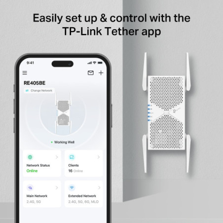 TP-Link RE405BE BE6500 Wi-Fi 7 Range Extender