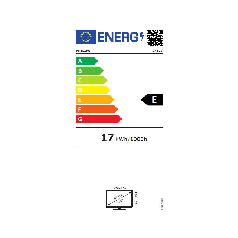 Philips/245B1/00/23,8"/IPS/QHD/75Hz/4ms/Black/3R