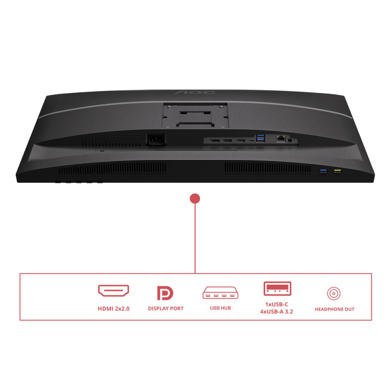 AOC/U27E4CV/27"/IPS/4K UHD/60Hz/4ms/Čierna/5R