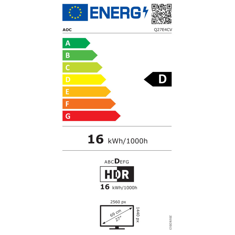 AOC/Q27E4CV/27"/IPS/QHD/120Hz/4ms/Čierna/5R