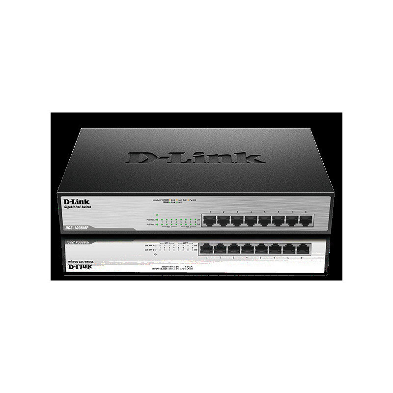 D-Link DGS-1008MP 8x 1000 Desktop Switch, 8PoE port