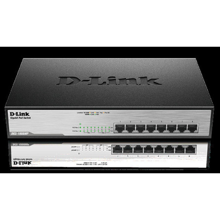 D-Link DGS-1008MP 8x 1000 Desktop Switch, 8PoE port