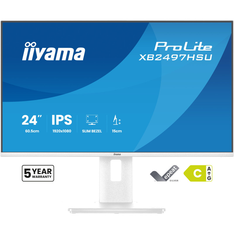 iiyama ProLite/XB2497HSU-W1/23,8"/IPS/FHD/120Hz/4ms/Biela/5R