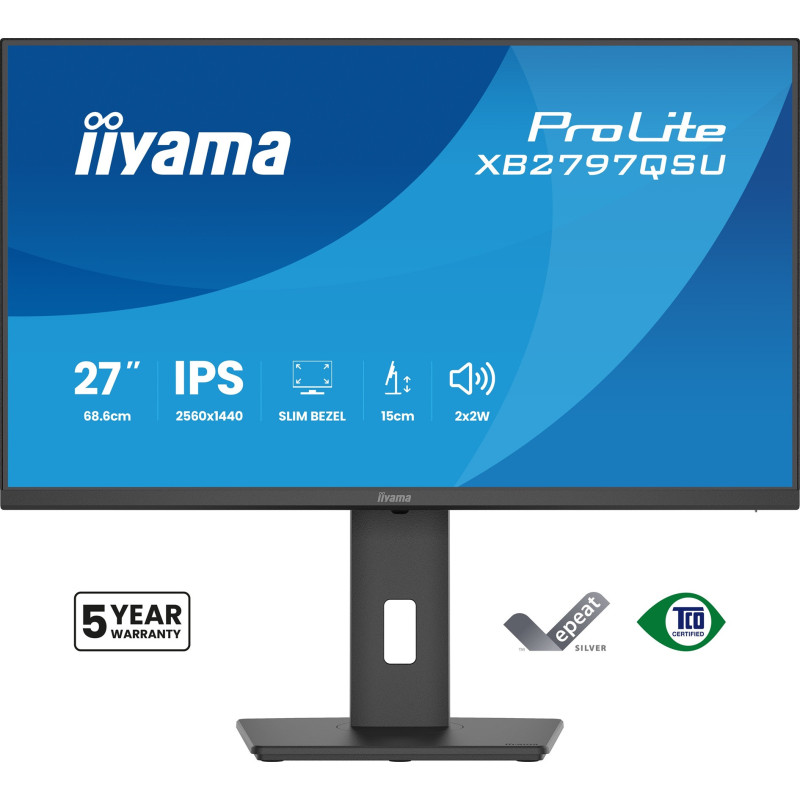 iiyama ProLite/XB2797QSU-B1/27"/IPS/QHD/75Hz/1ms/Čierna/5R