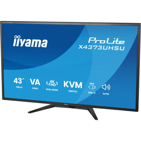 iiyama ProLite/X4373UHSU-B2/42,5"/VA/4K UHD/60Hz/3ms/Čierna/3R