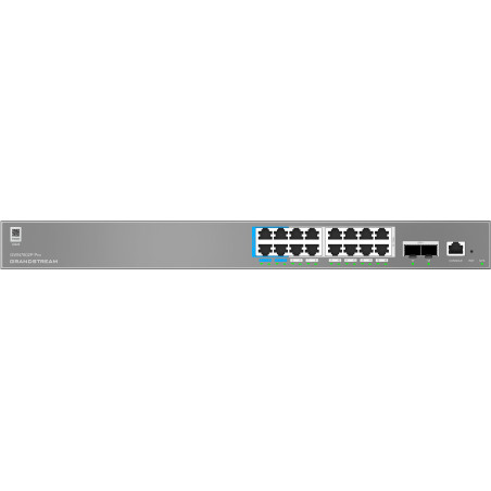 Grandstream GWN7802P Pro L2++ Managed Network switch, 16x 1Gb RJ45, PoE++, SFP+, DHCP, CLI, VLAN