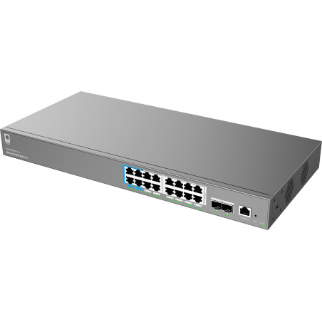 Grandstream GWN7802P Pro L2++ Managed Network switch, 16x 1Gb RJ45, PoE++, SFP+, DHCP, CLI, VLAN