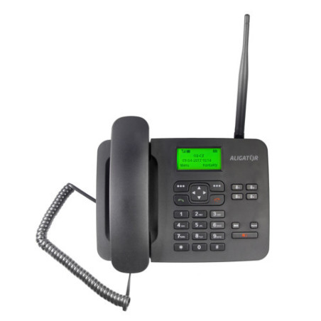 ALIGATOR T100 Stolný telefón na simkartu Black
