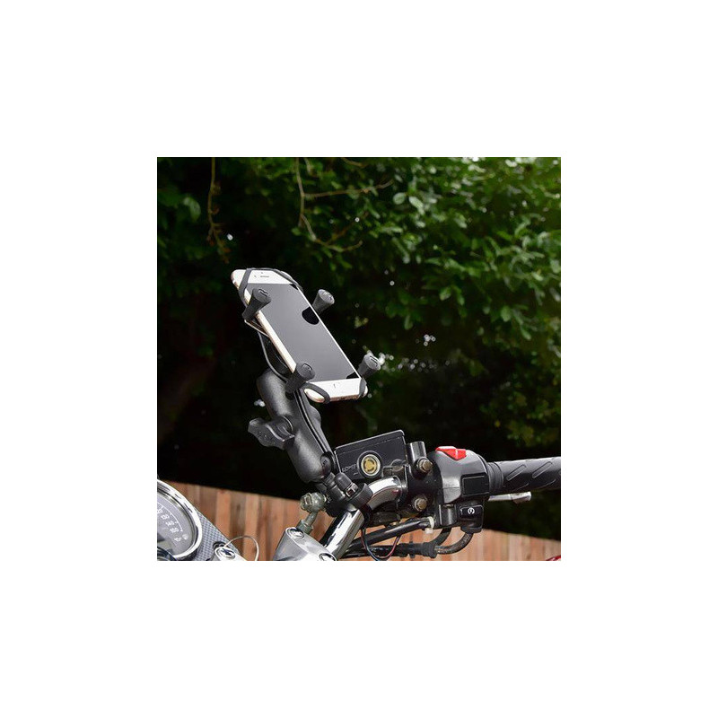 RAM zostava - malý držiak X-Grip so stredným ramenom a úchytom U-Bolt na priemer 0,50" až 1,25"