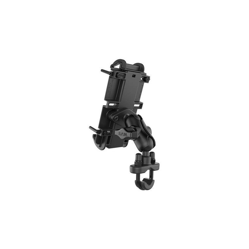 UNPKD RAM QUICK-GRIP XL PHONE HOLDER FOR LARGER DEVICES WITH SHORT ARM AND U-BOLT