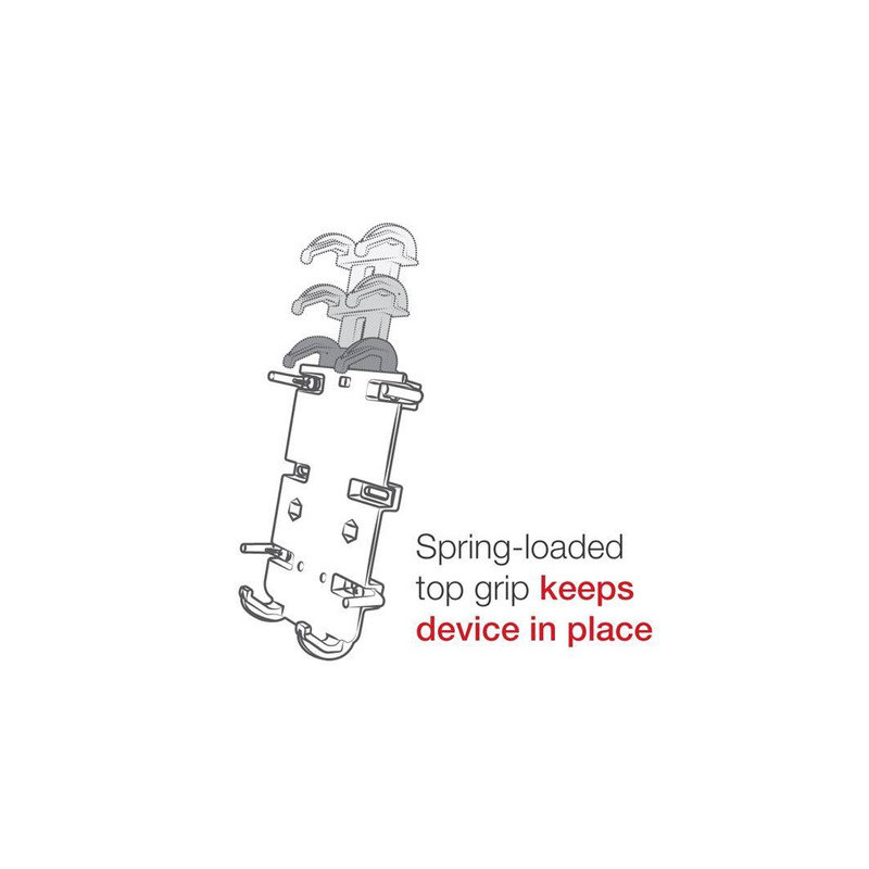 UNPKD RAM QUICK-GRIP XL PHONE HOLDER FOR LARGER DEVICES WITH SHORT ARM AND U-BOLT