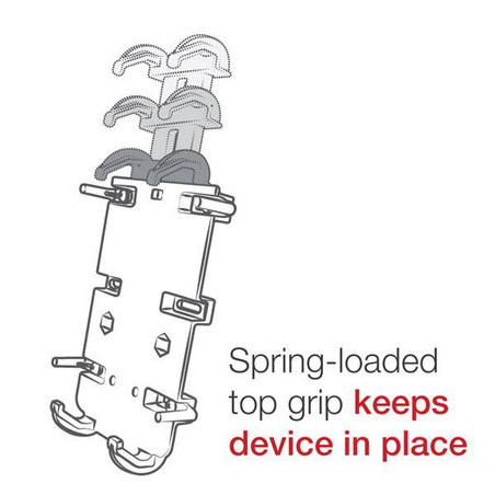 UNPKD RAM QUICK-GRIP XL PHONE HOLDER FOR LARGER DEVICES WITH SHORT ARM AND U-BOLT