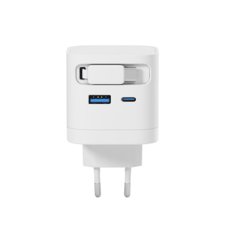 Epico UltraBoost Retractable GaN 65W adaptér EA65c so zabudovaným káblom