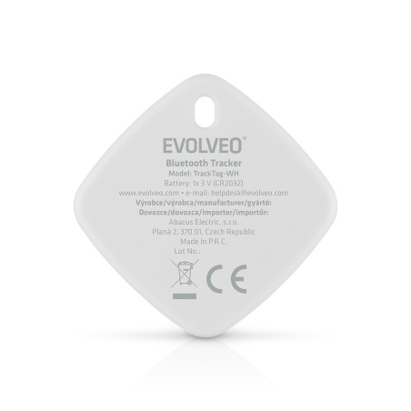 EVOLVEO TrackTag, Bluetooth lokátor s Apple Find My, biely
