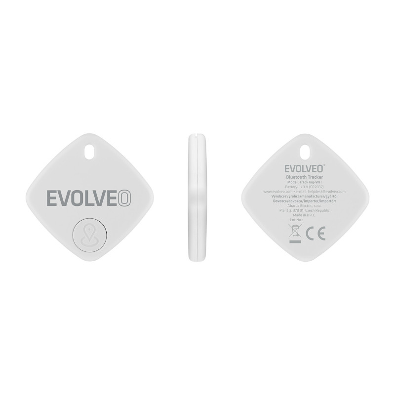 EVOLVEO TrackTag, Bluetooth lokátor s Apple Find My, biely
