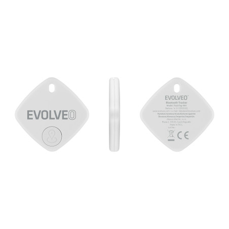 EVOLVEO TrackTag, Bluetooth lokátor s Apple Find My, biely