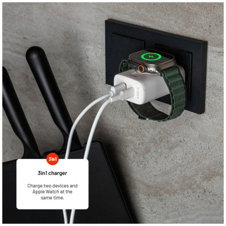 Sieťová nabíjačka FIXED Power Socket, 33W, biela